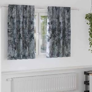 Pure Line Home Кадифени завеси в цвят сив с комбиниран перделък, 2 бр. , 140 x 140 см