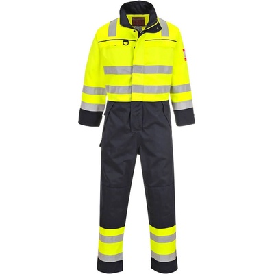 PortWest Kombinéza Hi-Vis Multi-Norm FR60 reflexní Žluto-navy