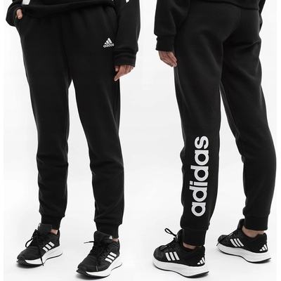 adidas teplákové nohavice essentials linear french terry cuffed joggers IC6868 slim fit čierna