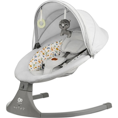 KINDERKRAFT Lehátko houpací s melodií 2v1 Lumi, do 9 kg, Premium Light Grey – Zboží Dáma