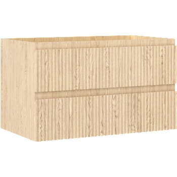 Mexen Rivel шкаф за баня под мивка 80 см, 2 чекмеджета, рифелована, дъб - 91A20-08047-2-BFF81 (91A20-08047-2-BFF81)