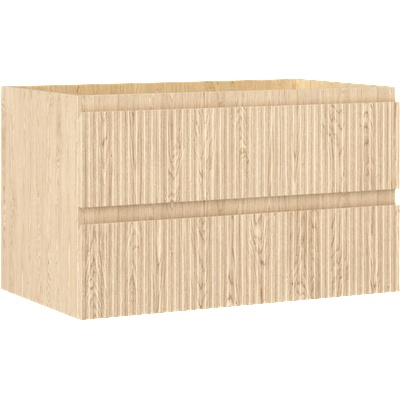 Mexen Rivel шкаф за баня под мивка 80 см, 2 чекмеджета, рифелована, дъб - 91A20-08047-2-BFF81 (91A20-08047-2-BFF81)