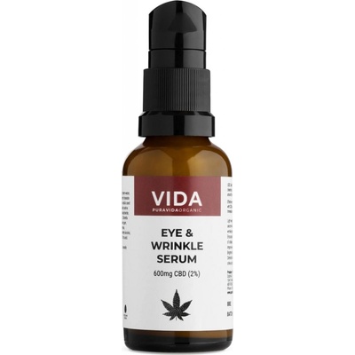 Pura Vida Organic CBD Oční sérum proti vráskám 600 mg 30 ml