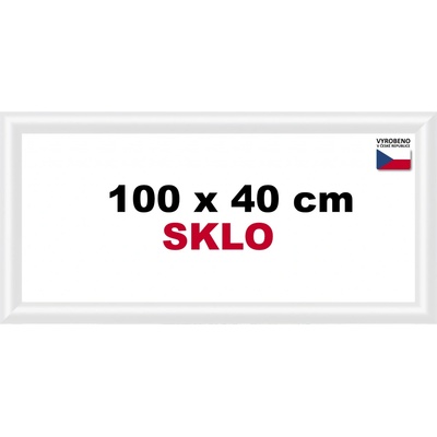 BFHM Plastový rám na puzzle 100x40cm biely