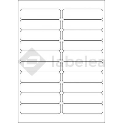 Labelea Samolepiace etikety 98x25,4 mm biele papierové, na hárku A4, pre laserovú a atramentovú tlač, Farba etikiet Biela, Počet hárkov v balení 1000 EPM098025W020J