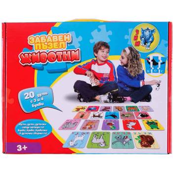 Image 1 of Забавен пъзел Животни и думички 20бр