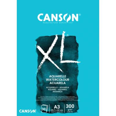 Canson XL Aquarelle Skicák v kroužkové vazbě A3 CP, 300g, 30 listů
