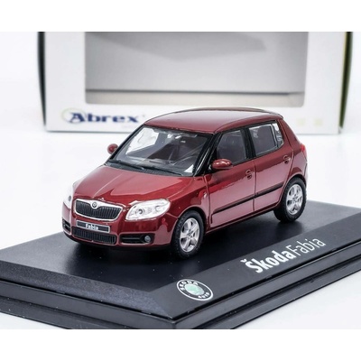 _Škoda Fabia II (2006) Tmavě červená metalíza ABREX 1:43