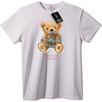 NOONEBRAND Тениска Сладко Плюшено Мече Заложник - M, Black