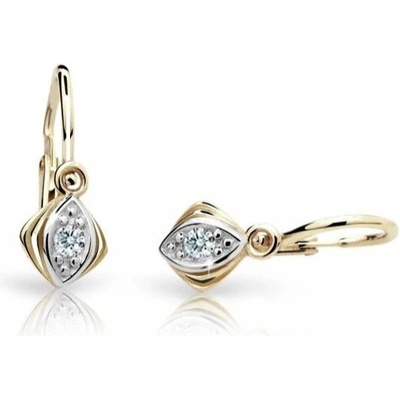 Cutie Diamonds dětské bicolor náušnice ze zlata s brilianty DC1897-10-00-X-1