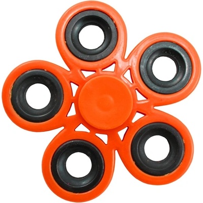 Fidget Spinner 5 fingers oranžový