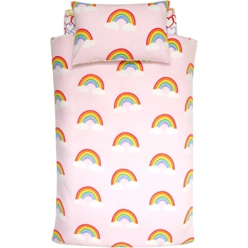 Catherine Lansfield Единично детско спално бельо от флийс 135x200 cm Rainbow Hearts - Catherine Lansfield (BD/51747/W/SQS/PK)
