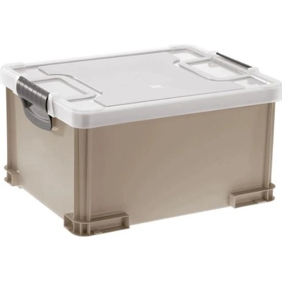 Tontarelli Úložný box AURORA 23 l s víkem, transp. šedá 8031460ACI