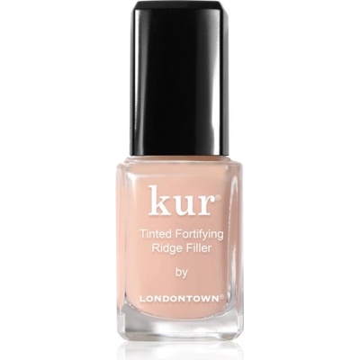 LONDONTOWN Kur Tinted Fortifying Ridge Filler vyhlazující podkladový lak na nehty pro suché a křehké nehty odstín Apricot Beige 12 ml