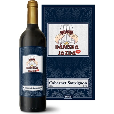 Sablio Dámska jazda Cabernet Sauvignon Červené víno 12 % 0,75 l (holá fľaša)