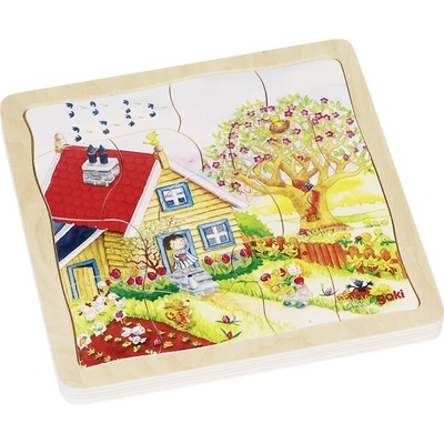 Goki Дървен пъзел Goki - Сезони (57684)