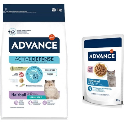 Advance Adult Cat Sterilized Hairball 3 kg