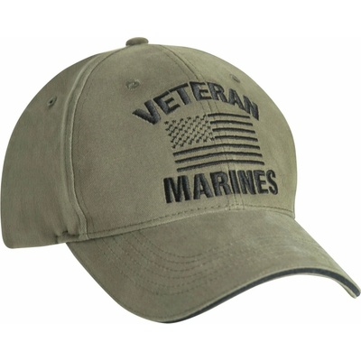 ROTHCO VINTAGE VETERAN MARINES s US vlajkou ZELENÁ