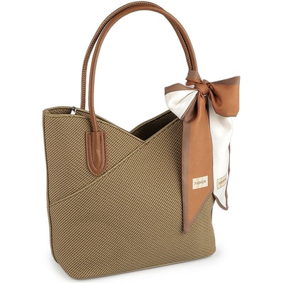 Prima-obchod Dámská kabelka se šátkem 27x22 cm 3 zelená khaki