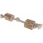 Kerbl Dumbbell coffee wood - играчка за куче, Кафено дърво с въже 35х8 см Германия - 80937