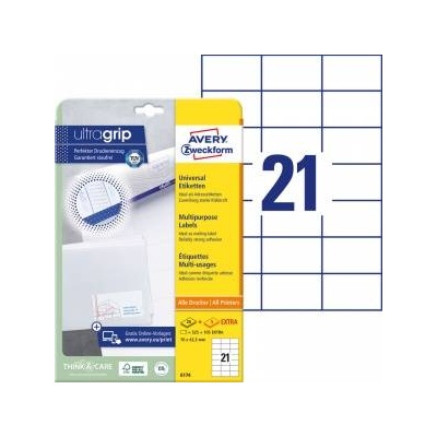 Avery Zweckform Etik. zf 6174 70x42.3 white 25 sheets labels - 6174