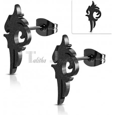 Talitha Черни стоманени обеци „Trible