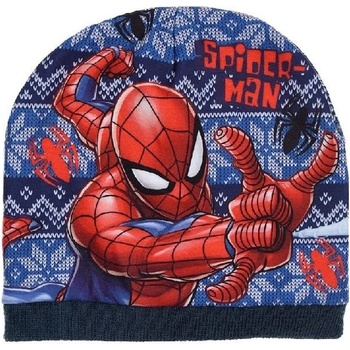 SpiderMan čepice Spiderman modrý lem