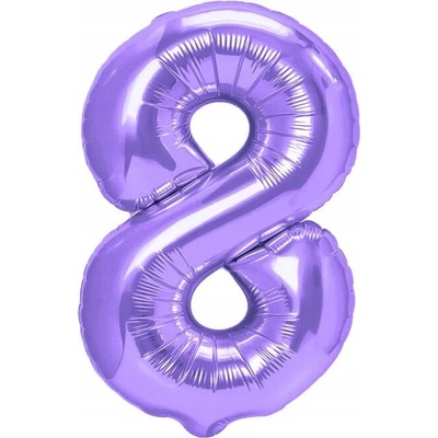Balón PartyPal číslo 8 fialový metalický 40 palcový