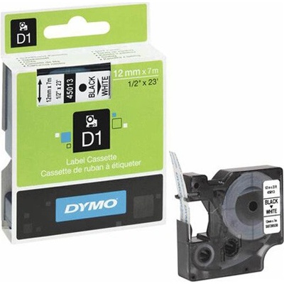 DYMO páska D1 12mm x 7m, čierna na bielej 45013