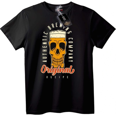 NOONEBRAND Тениска Бирена черепна автентична дестилация - 2XL, Black