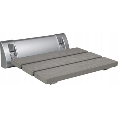 Aqualine AE236GR RAVO skládací sedátko do sprchy 32x32,5cm, WPC, šedé