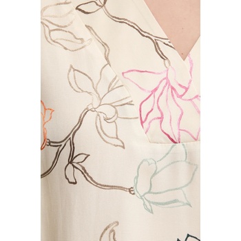 MOS MOSH Блуза Mos Mosh дамска в бежово с десен 169970 (169970)