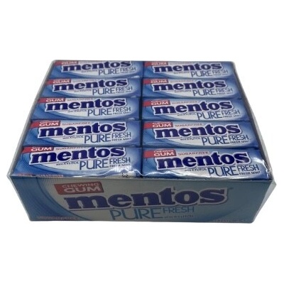 Mentos Pure Fresh Sugarfree Chewing Gum Fresh Mint with Xylitol Kartón 40 x 13,5g