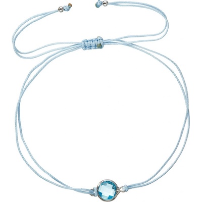 Pavona Textilní náramek modrý s krystalem 13041.3 blue