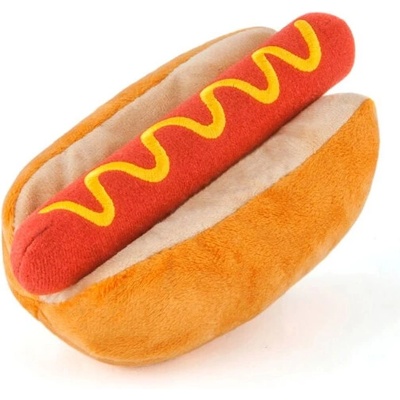Play pískací Interaktivní hot dog 13,5 cm béžová