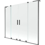 Mexen Velar L Двоен параван за вана, двукрилен, разтегаем 200 x 150 см, (896-200-003-02-66)