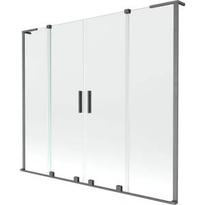 Mexen Velar L Двоен параван за вана, двукрилен, разтегаем 200 x 150 см, (896-200-003-02-66)