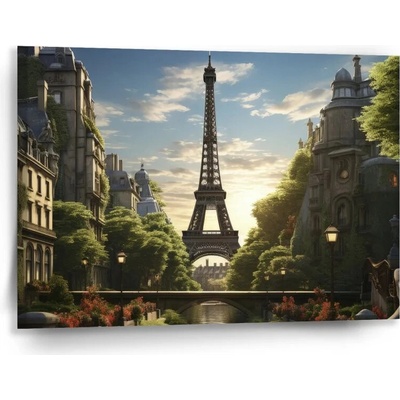Sablio Obraz Paríž Eiffelova veža Art - 90x60 cm