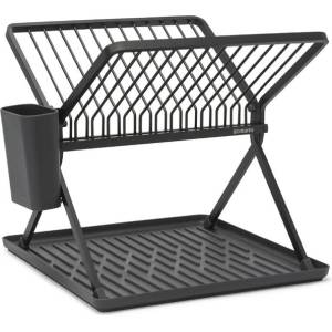 Brabantia Сгъваем сушилник за съдове Brabantia SinkSide 1004153, Поставка за прибори, Устойчив на корозия, Тъмносив (1004153)