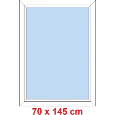 Soft Plastové okno 70x145 cm, FIX neotevíravé, Antracit struktura/bílá