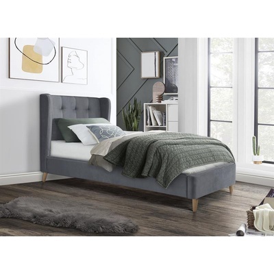 Halmar Тапицирано легло ESTELLA 90 - сив (ESTELLA/gray/oneBED//HAL)