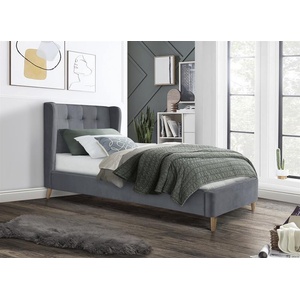 Halmar Тапицирано легло ESTELLA 90 - сив (ESTELLA/gray/oneBED//HAL)
