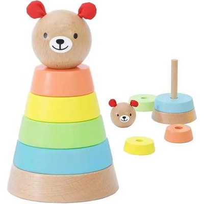 Classic World Дървена играчка - Кула за нареждане, Мече - Classic World