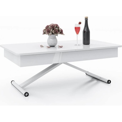 IVM BG Разтегателна маса Мохито с повдигащ механизъм - бял мат