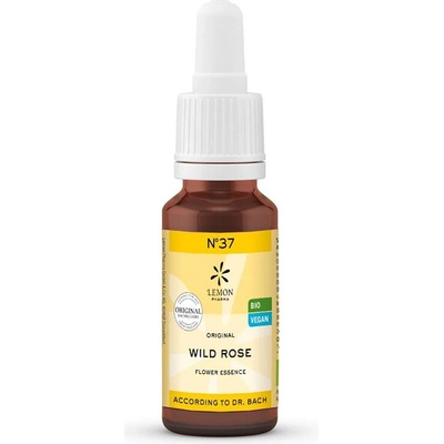 Lemon Pharma Цветна есенция Шипка (Wild Rose) N°37 - Жизненост и ангажираност при апатия, 20 ml капки (181373 LP)
