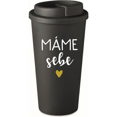 Giftela MÁME SEBE černý termohrnek 475 ml