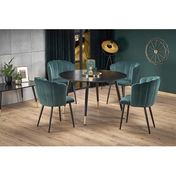 Halmar Кръгла маса embos черно/ златисто