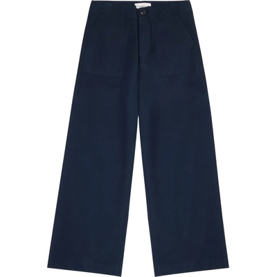 KnowledgeCotton Apparel Дамски ежедневен панталон Knowledgecotton apparel Women's Posey Wide Slub Yarn Casual trousers - Total Eclipse - размер 42 (EU) (107-3645-0214)
