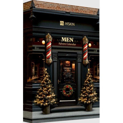 Adventný kalendár pre mužov Hiskin Men s kozmetikou a ponožkami 12e