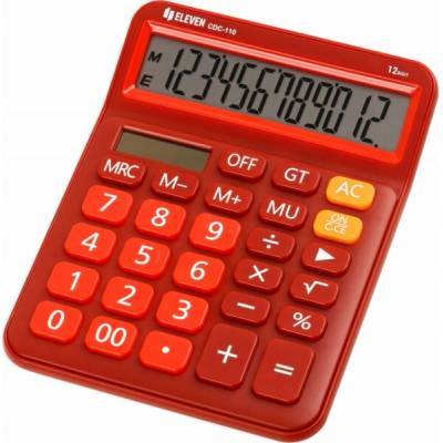 Eleven Červená stolní , jasně červená numerická tlačítka, CDC110RD